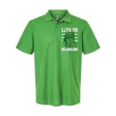 Lets Go Brandon St Patrick's Day Trump Beer America Flag Softstyle Adult Sport Polo