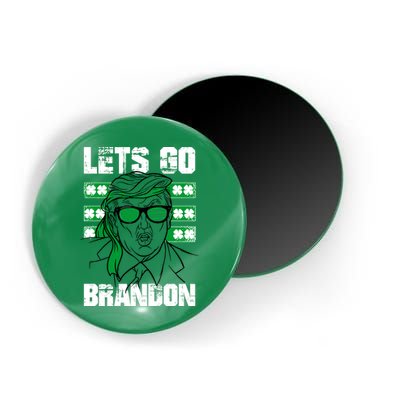 Lets Go Brandon St Patrick's Day Trump Beer America Flag Magnet