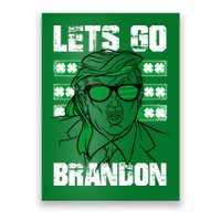 Lets Go Brandon St Patrick's Day Trump Beer America Flag Poster