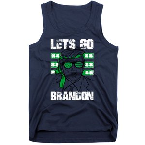 Lets Go Brandon St Patrick's Day Trump Beer America Flag Tank Top