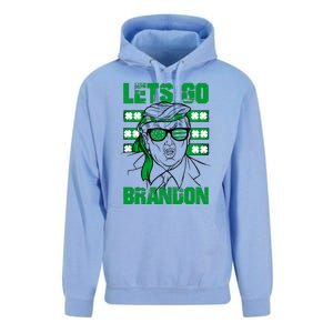 Lets Go Brandon St Patrick's Day Trump Beer America Flag Unisex Surf Hoodie