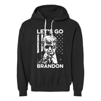 Let’s Go Brandon Conservative USA Flag Funny Donal Trump Garment-Dyed Fleece Hoodie