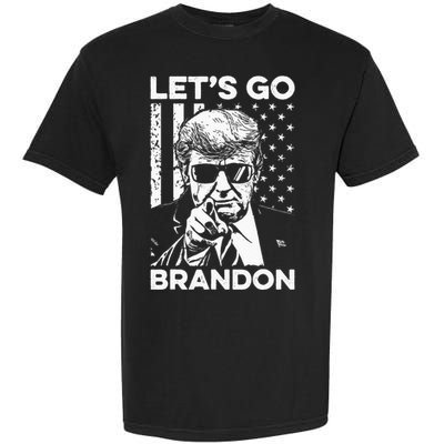 Let’s Go Brandon Conservative USA Flag Funny Donal Trump Garment-Dyed Heavyweight T-Shirt