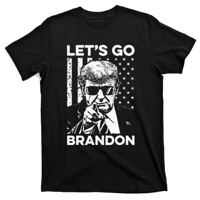 Let’s Go Brandon Conservative USA Flag Funny Donal Trump T-Shirt