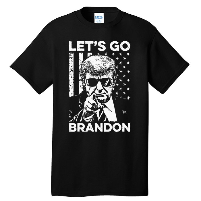 Let’s Go Brandon Conservative USA Flag Funny Donal Trump Tall T-Shirt