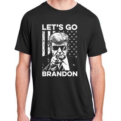 Let’s Go Brandon Conservative USA Flag Funny Donal Trump Adult ChromaSoft Performance T-Shirt