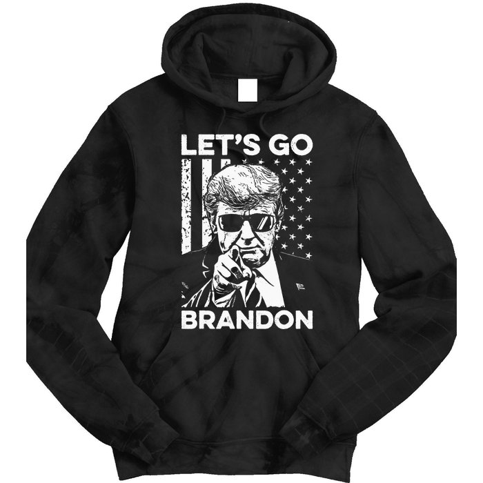 Let’s Go Brandon Conservative USA Flag Funny Donal Trump Tie Dye Hoodie