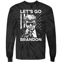 Let’s Go Brandon Conservative USA Flag Funny Donal Trump Tie-Dye Long Sleeve Shirt