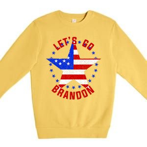 Lets Go Brandon LGB FBJ USA Star Flag Premium Crewneck Sweatshirt