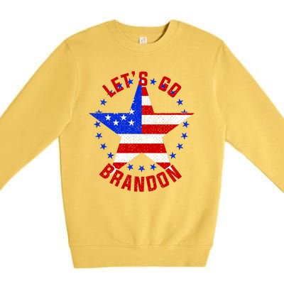 Lets Go Brandon LGB FBJ USA Star Flag Premium Crewneck Sweatshirt