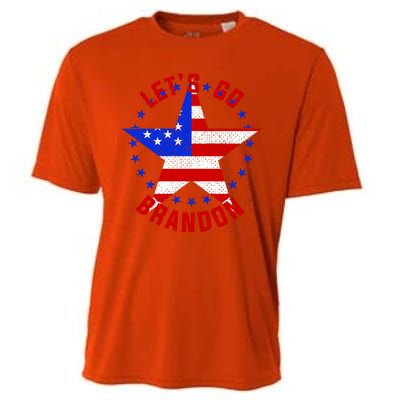 Lets Go Brandon LGB FBJ USA Star Flag Cooling Performance Crew T-Shirt