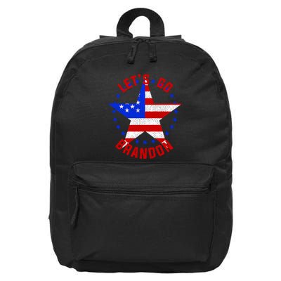 Lets Go Brandon LGB FBJ USA Star Flag 16 in Basic Backpack