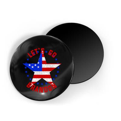 Lets Go Brandon LGB FBJ USA Star Flag Magnet