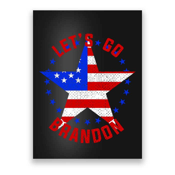 Lets Go Brandon LGB FBJ USA Star Flag Poster