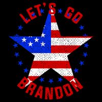 Lets Go Brandon LGB FBJ USA Star Flag Poster