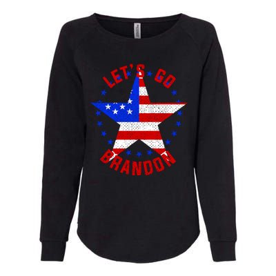 Lets Go Brandon LGB FBJ USA Star Flag Womens California Wash Sweatshirt