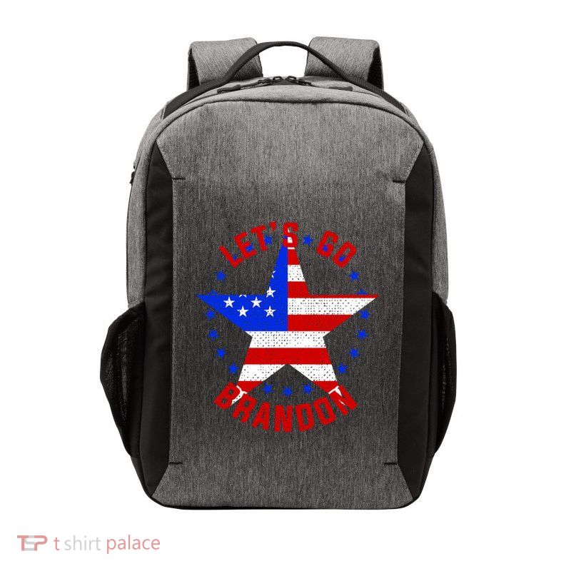 Lets Go Brandon LGB FBJ USA Star Flag Vector Backpack