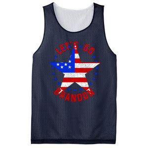 Lets Go Brandon LGB FBJ USA Star Flag Mesh Reversible Basketball Jersey Tank