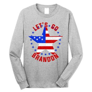 Lets Go Brandon LGB FBJ USA Star Flag Long Sleeve Shirt