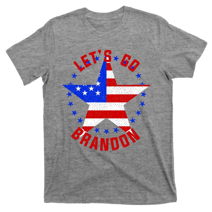 Lets Go Brandon LGB FBJ USA Star Flag T-Shirt