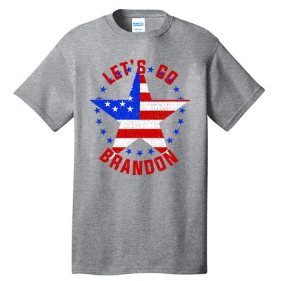 Lets Go Brandon LGB FBJ USA Star Flag Tall T-Shirt