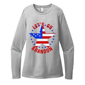 Lets Go Brandon LGB FBJ USA Star Flag Womens CVC Long Sleeve Shirt