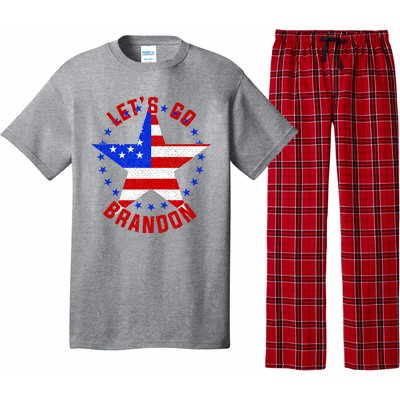 Lets Go Brandon LGB FBJ USA Star Flag Pajama Set