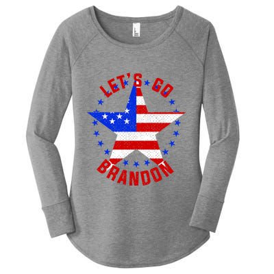 Lets Go Brandon LGB FBJ USA Star Flag Women's Perfect Tri Tunic Long Sleeve Shirt