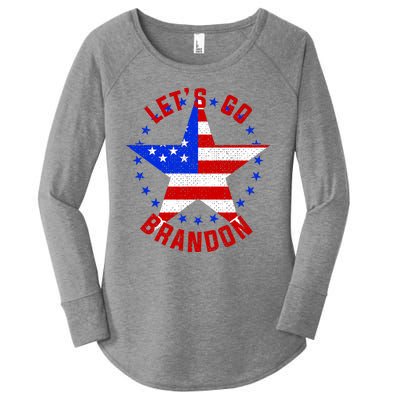 Lets Go Brandon LGB FBJ USA Star Flag Women's Perfect Tri Tunic Long Sleeve Shirt