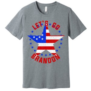 Lets Go Brandon LGB FBJ USA Star Flag Premium T-Shirt