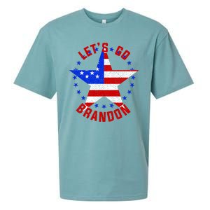 Lets Go Brandon LGB FBJ USA Star Flag Sueded Cloud Jersey T-Shirt