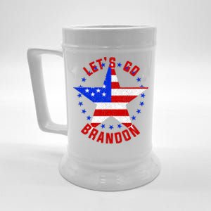 Lets Go Brandon LGB FBJ USA Star Flag Beer Stein