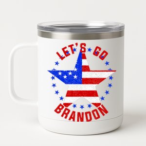 Lets Go Brandon LGB FBJ USA Star Flag 12 oz Stainless Steel Tumbler Cup