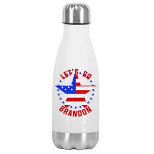 Lets Go Brandon LGB FBJ USA Star Flag Stainless Steel Insulated Water Bottle