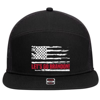 LetS Go Brandon Joe Biden Chant Impeach Biden Usa Flag Meaningful Gift 7 Panel Mesh Trucker Snapback Hat