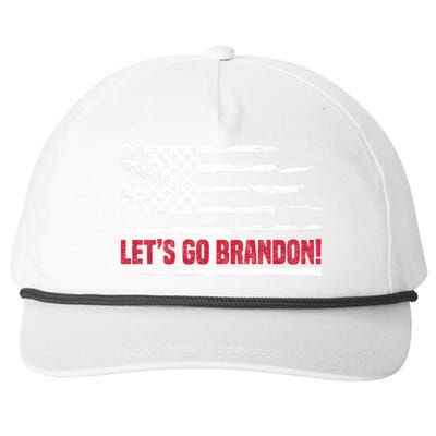 LetS Go Brandon Joe Biden Chant Impeach Biden Usa Flag Meaningful Gift Snapback Five-Panel Rope Hat