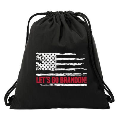 LetS Go Brandon Joe Biden Chant Impeach Biden Usa Flag Meaningful Gift Drawstring Bag