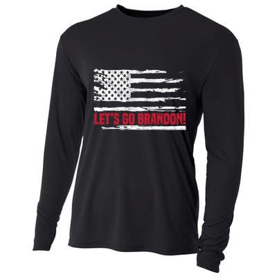 LetS Go Brandon Joe Biden Chant Impeach Biden Usa Flag Meaningful Gift Cooling Performance Long Sleeve Crew