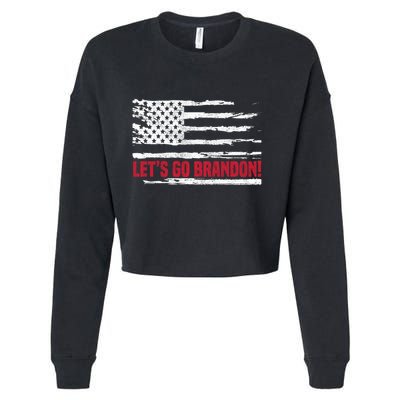 LetS Go Brandon Joe Biden Chant Impeach Biden Usa Flag Meaningful Gift Cropped Pullover Crew