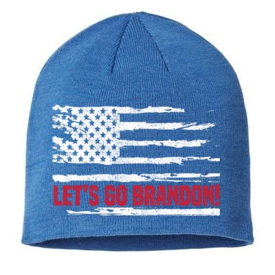 LetS Go Brandon Joe Biden Chant Impeach Biden Usa Flag Meaningful Gift Sustainable Beanie