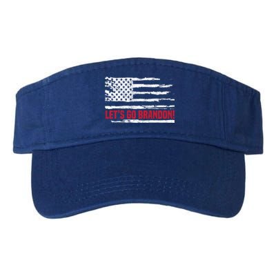 LetS Go Brandon Joe Biden Chant Impeach Biden Usa Flag Meaningful Gift Valucap Bio-Washed Visor