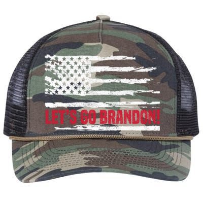 LetS Go Brandon Joe Biden Chant Impeach Biden Usa Flag Meaningful Gift Retro Rope Trucker Hat Cap