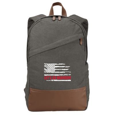 LetS Go Brandon Joe Biden Chant Impeach Biden Usa Flag Meaningful Gift Cotton Canvas Backpack