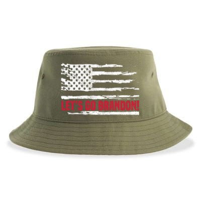 LetS Go Brandon Joe Biden Chant Impeach Biden Usa Flag Meaningful Gift Sustainable Bucket Hat