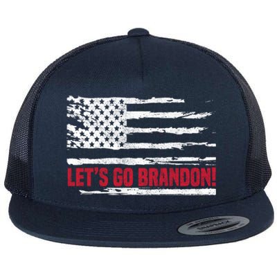 LetS Go Brandon Joe Biden Chant Impeach Biden Usa Flag Meaningful Gift Flat Bill Trucker Hat