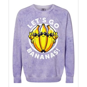 Lets Go Bananas Cute Yellow Banana Lover Fruit Funny Bananas Colorblast Crewneck Sweatshirt