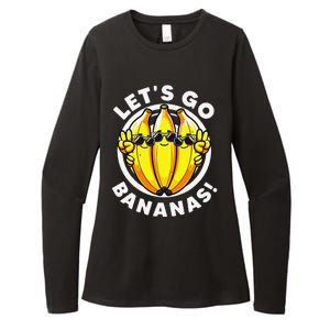 Lets Go Bananas Cute Yellow Banana Lover Fruit Funny Bananas Womens CVC Long Sleeve Shirt