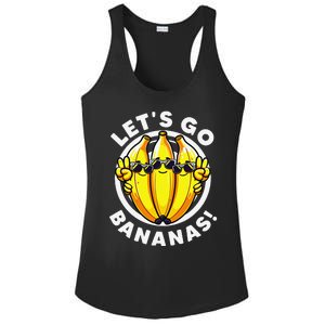 Lets Go Bananas Cute Yellow Banana Lover Fruit Funny Bananas Ladies PosiCharge Competitor Racerback Tank