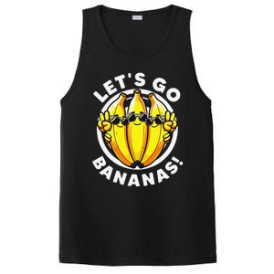 Lets Go Bananas Cute Yellow Banana Lover Fruit Funny Bananas PosiCharge Competitor Tank