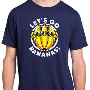 Lets Go Bananas Cute Yellow Banana Lover Fruit Funny Bananas Adult ChromaSoft Performance T-Shirt